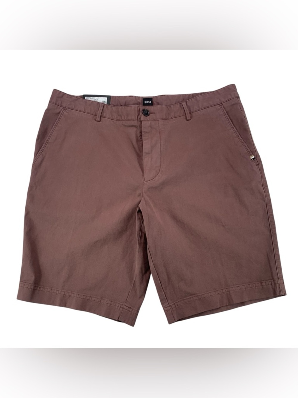 Hugo Boss BOSS Men’s Shorts 36 Slim Fit Slice Dusty Red Chino Flat Front NWT